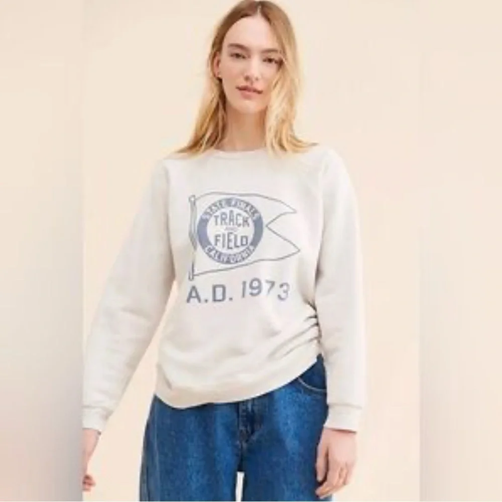 Free people retrobrand track and field sweatshirt nwt xs